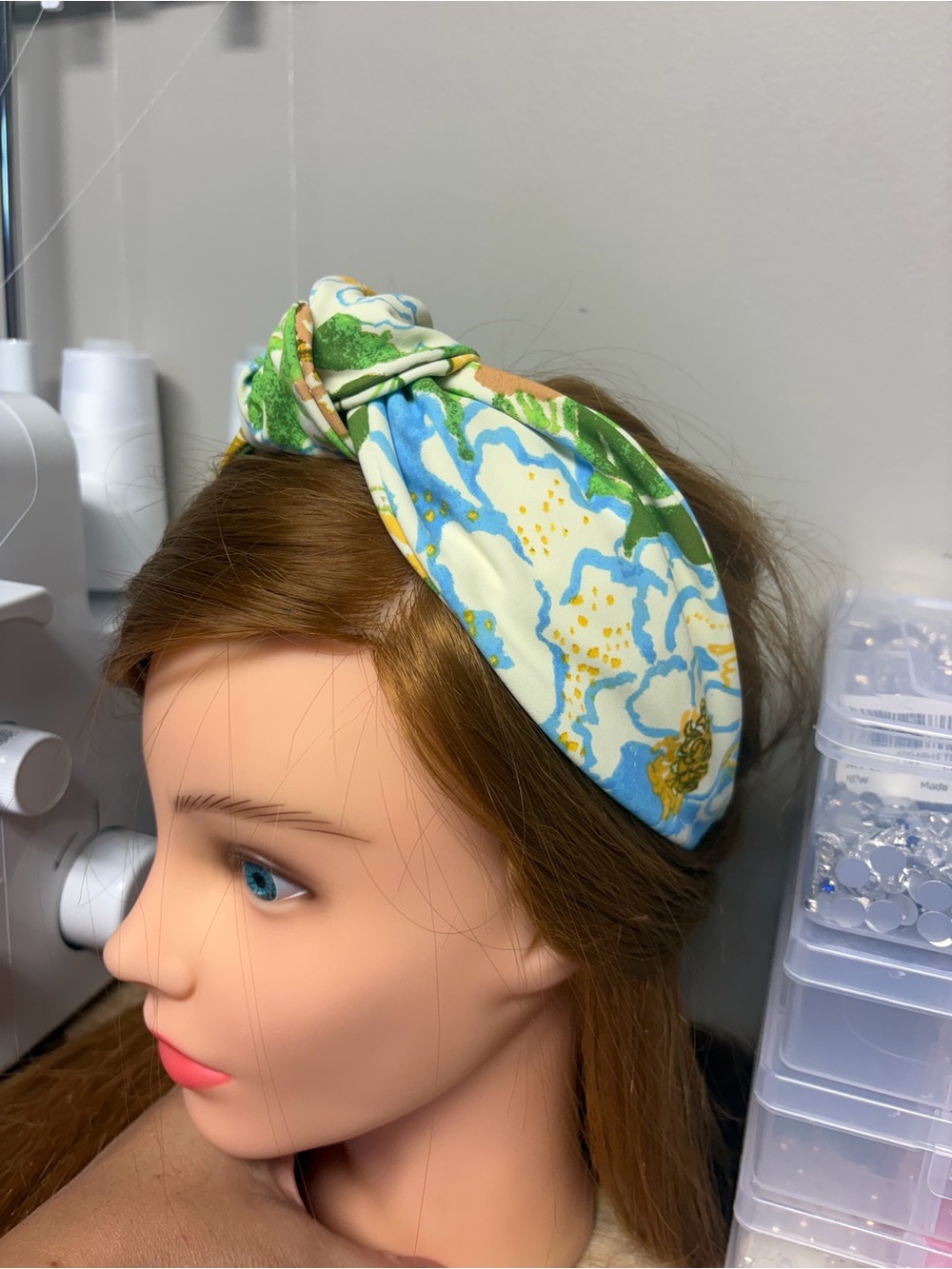 LP Floral Twist Headband - Blue & Green
